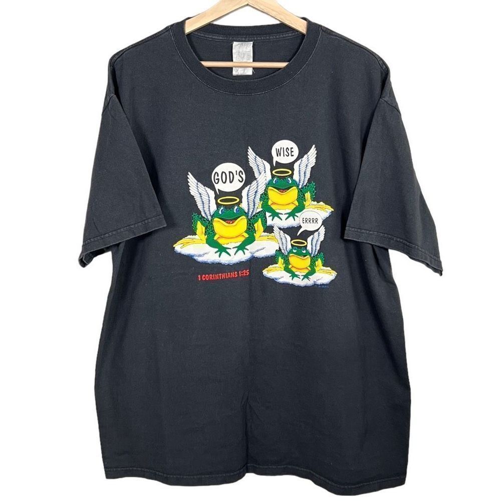 Vintage 90s Frogs Jesus Comedy T-shirt Mens XL